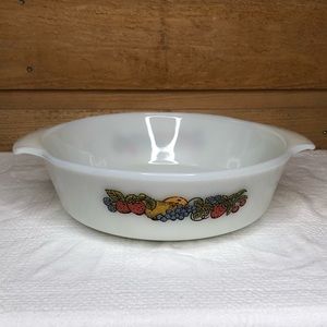 Oval Baking dish Fire King Nature’s Bounty 1.5 quart